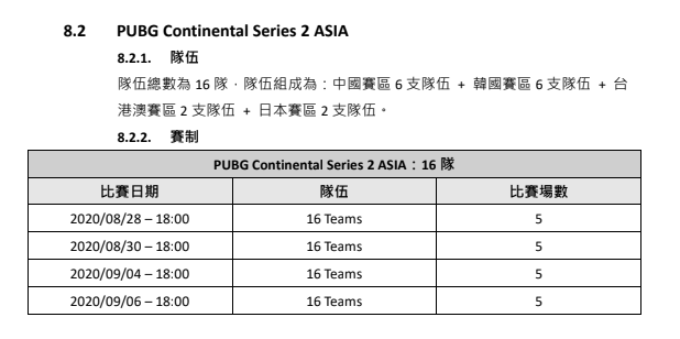 PCS2东亚赛区比赛时间表