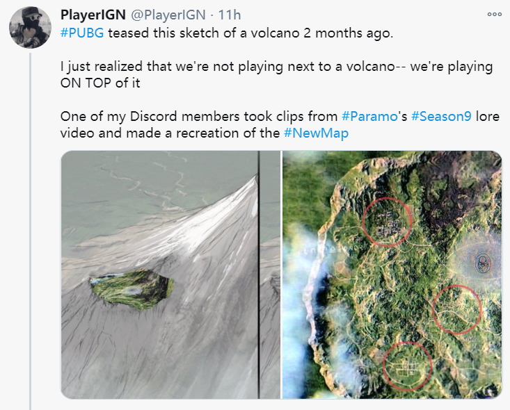 PlayerIGN爆料：新地图位于火山上，可能为2×2小地图