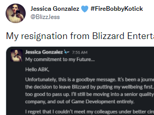 暴雪高级分析师宣布离职 称Kotick的不作为是在驱赶人才