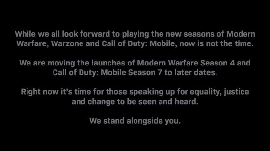 《使命召唤：现代战争》发布新赛季延期