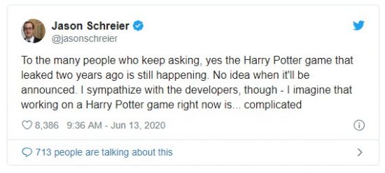 前Kotaku编辑：泄露的《哈利波特》RPG仍在开发中