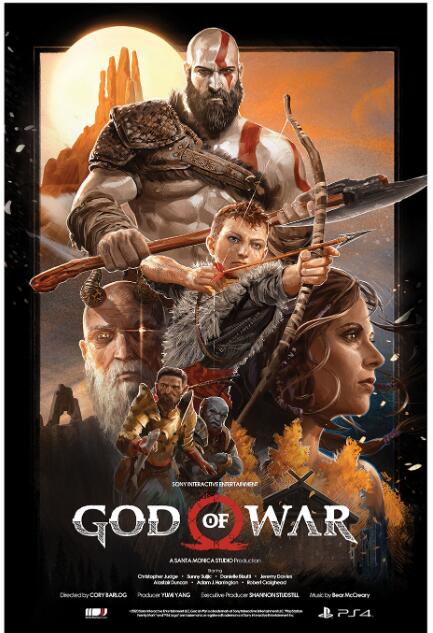 《战神4》推出限定版实体海报 预购价近60美元