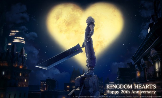 《最终幻想7》发布《王国之心》二十周年贺图