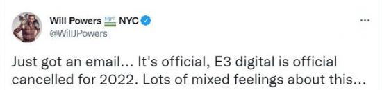 嘉宾透露E3 2022会全面取消 将在明年全面回归