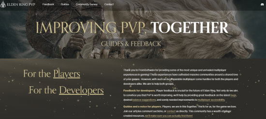 《艾尔登法环》粉丝建网站抱怨PvP不平衡 过半玩家认同