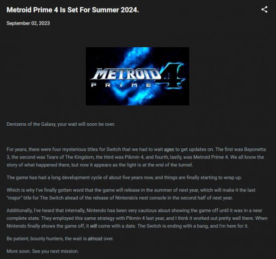 风闻：《银河兵士Prime4》将于2024年夏日出售